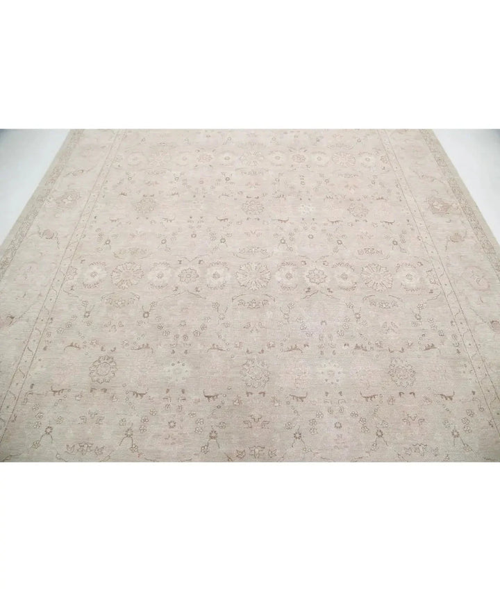Ivory Afghan Serenity Rug 8' 10" x 12' 1" Hand-Knotted | No. AT22313