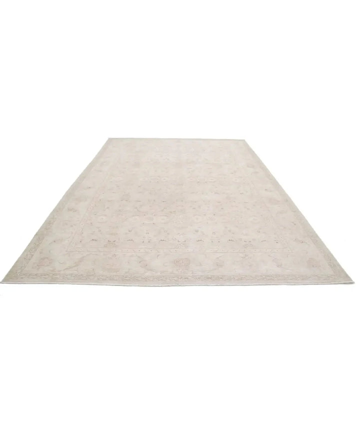 Ivory Afghan Serenity Rug 8' 10" x 12' 1" Hand-Knotted | No. AT22313