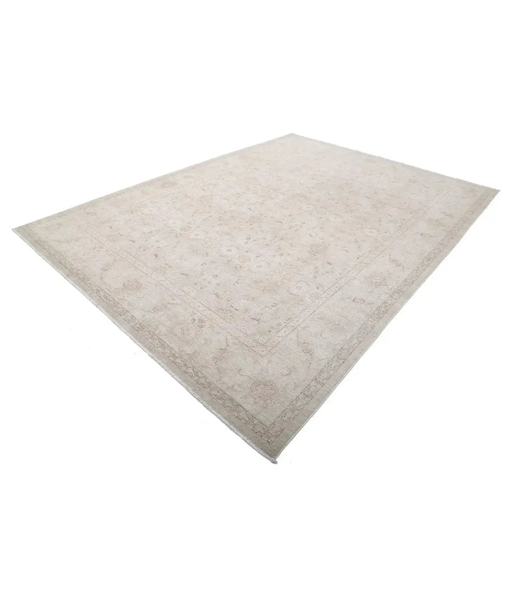 Ivory Afghan Serenity Rug 8' 10" x 12' 1" Hand-Knotted | No. AT22313