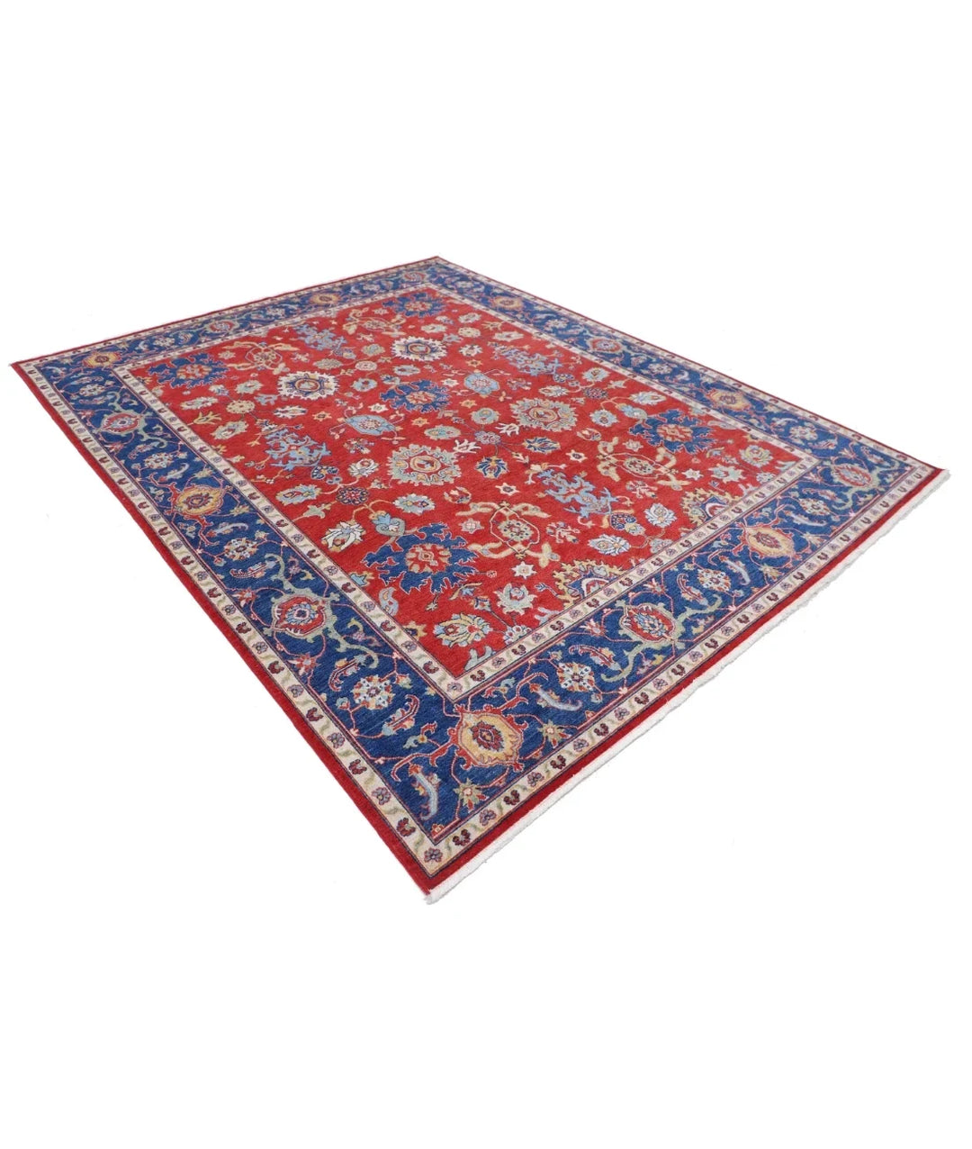 Grey Pakistani Mahal Rug 7' 10" x 10' 1" Hand-Knotted | No. AT22335