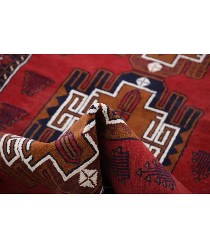 Afghan Tribal Rug 3' 5" x 5' 9" Hand-Knotted | No. AT22476