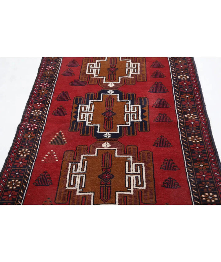 Afghan Tribal Rug 3' 5" x 5' 9" Hand-Knotted | No. AT22476