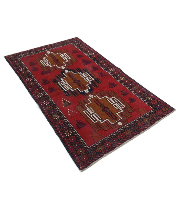 Afghan Tribal Rug 3' 5" x 5' 9" Hand-Knotted | No. AT22476