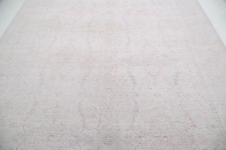 Ivory Afghan Serenity Rug 9' 1" x 11' 2" Hand-Knotted | No. AT22489