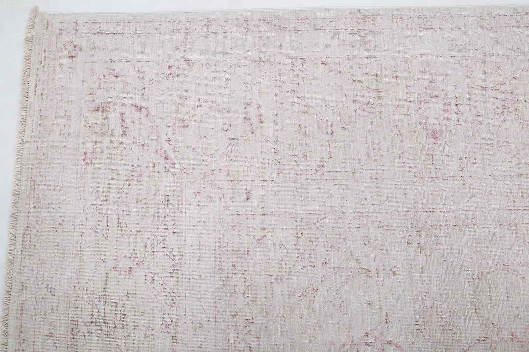Ivory Afghan Serenity Rug 9' 1" x 11' 2" Hand-Knotted | No. AT22489