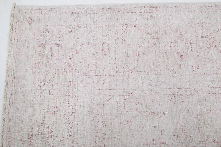 Ivory Afghan Serenity Rug 9' 1" x 11' 2" Hand-Knotted | No. AT22489
