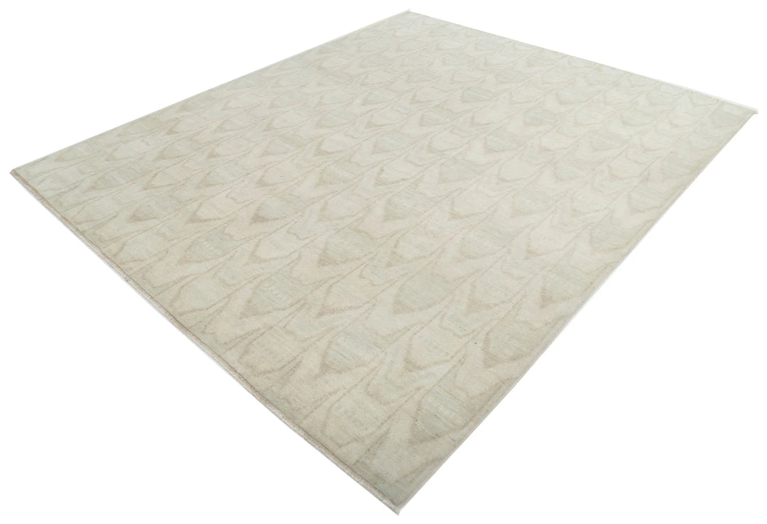 Afghan Oriental Rug 7' 9" x 9' 4" Hand-Knotted | No. AT22546