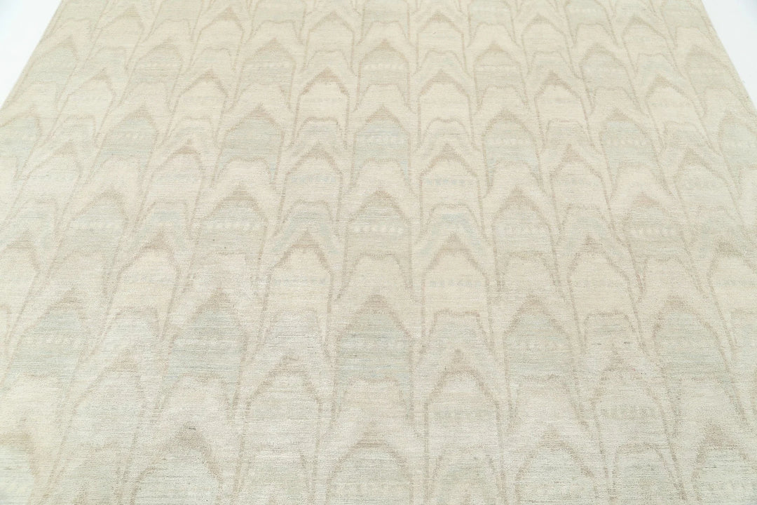 Afghan Oriental Rug 7' 9" x 9' 4" Hand-Knotted | No. AT22546