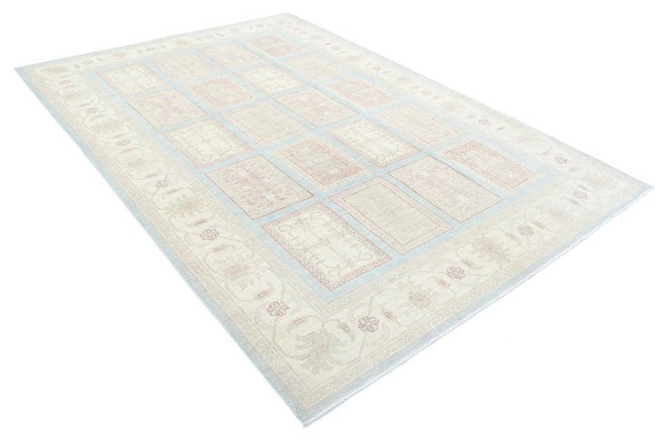 Afghan Serenity Rug 6' 8" x 9' 8" Hand-Knotted | No. AT22549