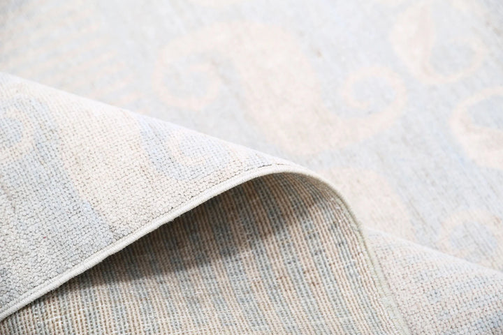 Grey Afghan Oriental Rug 8' 9" x 11' 3" Hand-Knotted | No. AT22656