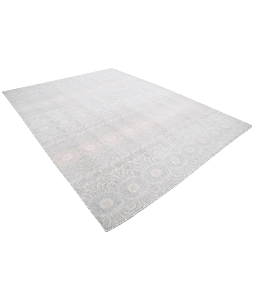 Grey Afghan Oriental Rug 8' 9" x 11' 3" Hand-Knotted | No. AT22656