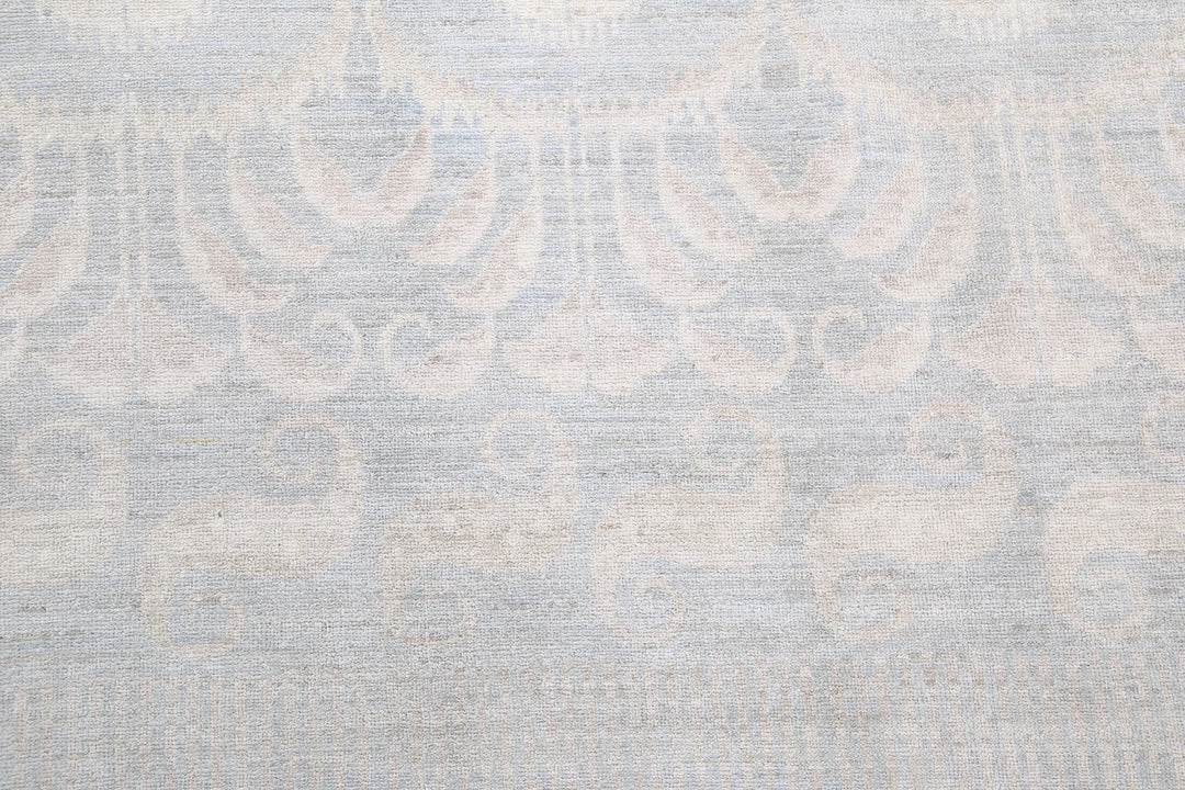 Grey Afghan Oriental Rug 8' 9" x 11' 3" Hand-Knotted | No. AT22656