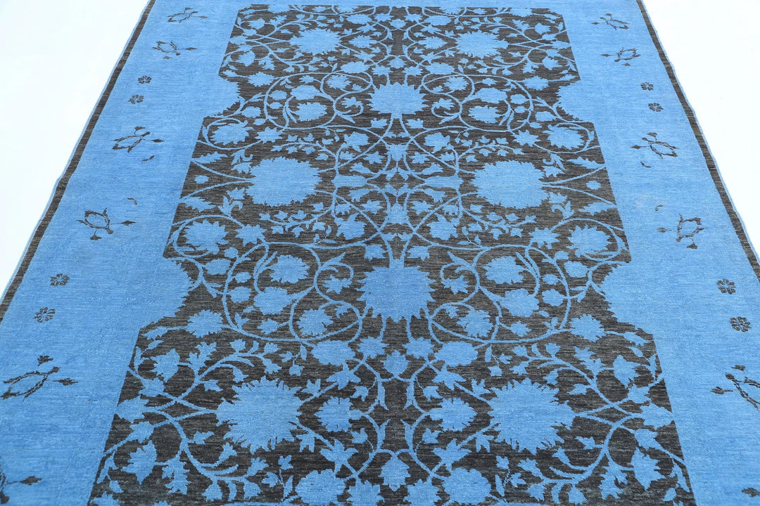 Afghan Overdye Rug 6' 2" x 8' 1" Hand-Knotted | No. AT22657