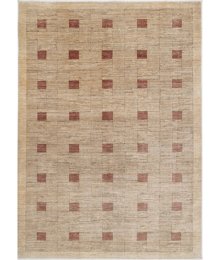 Afghan Modcar Rug 5' 11" x 8' 5" Hand-Knotted | No. AT22729