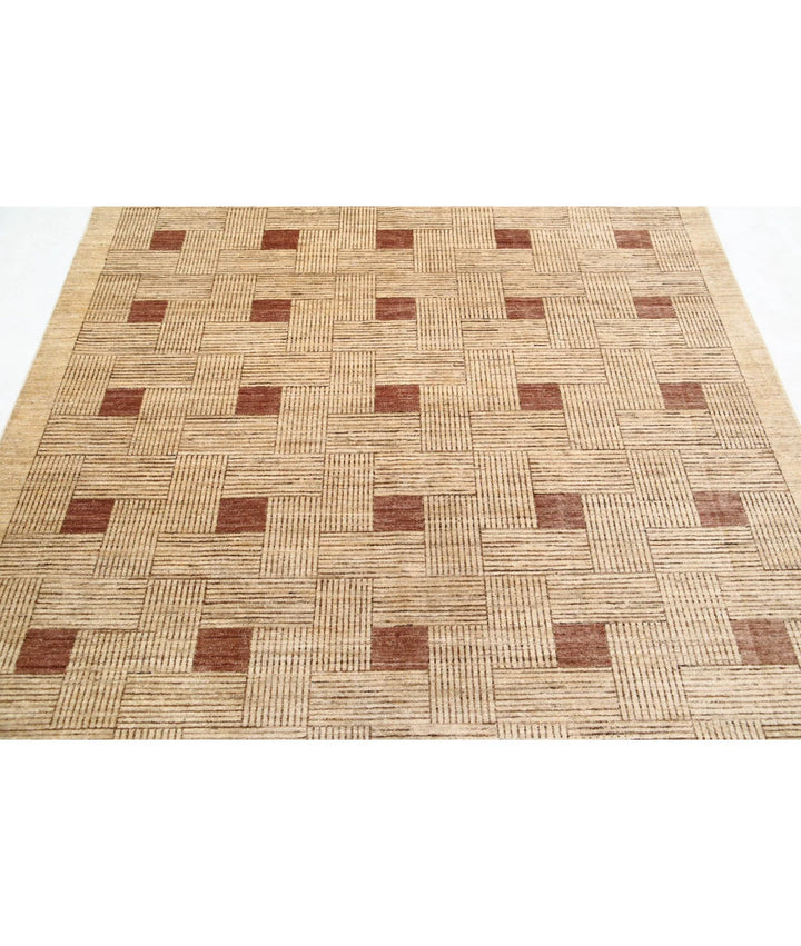 Afghan Modcar Rug 5' 11" x 8' 5" Hand-Knotted | No. AT22729