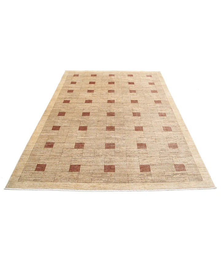 Afghan Modcar Rug 5' 11" x 8' 5" Hand-Knotted | No. AT22729