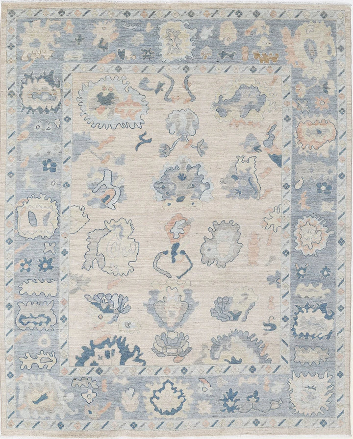 Afghan Oushak Rug 8' 0" x 9' 10" Hand-Knotted | No. AT22781