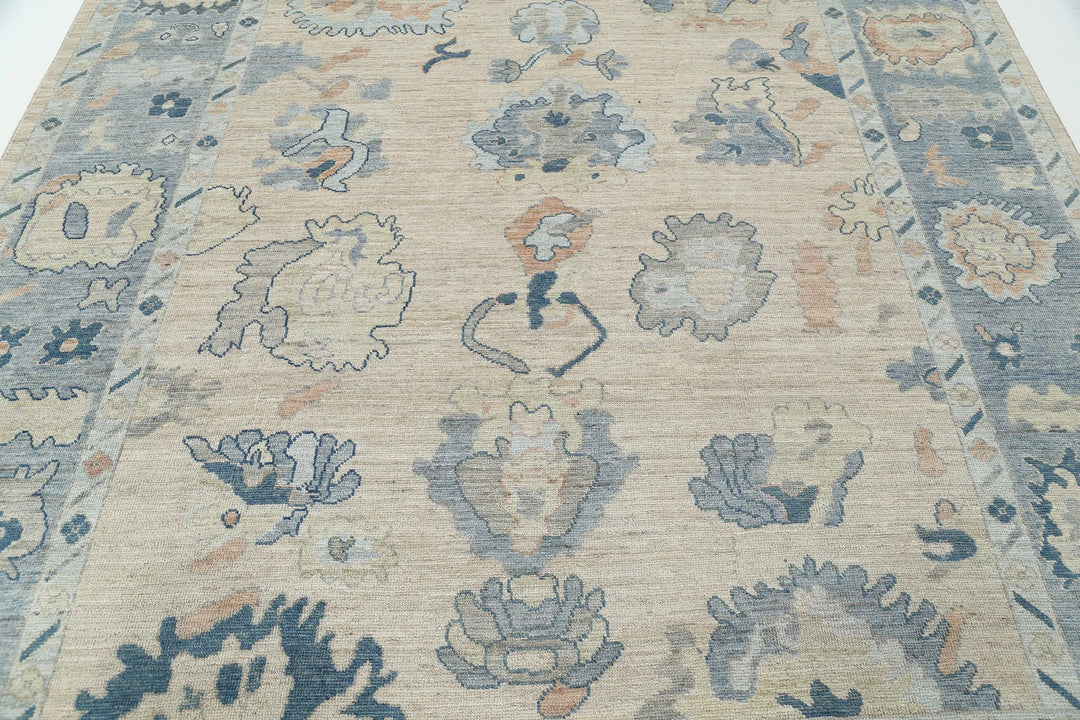 Afghan Oushak Rug 8' 0" x 9' 10" Hand-Knotted | No. AT22781