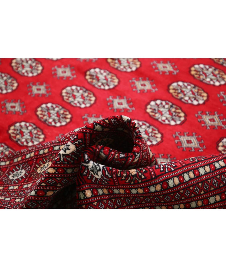 Red Pakistani Bokhara Rug 12' 1" x 17' 6" Hand-Knotted | No. AT22961