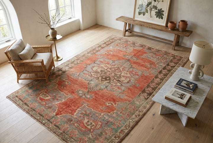 Turkish Vintage Anatolian Rug 6' 0" x 10' 0" Hand-Knotted | No. AT22991