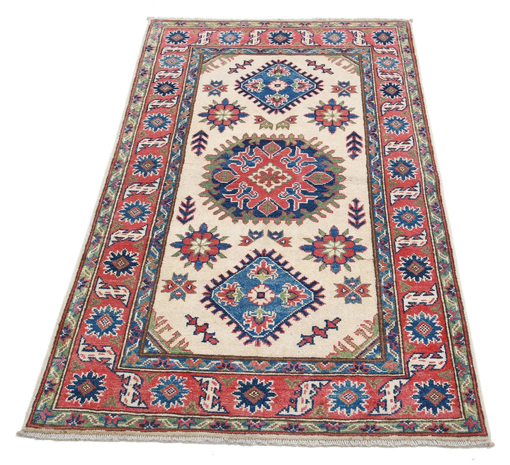 Afghan Kazak Rug 2' 10" x 4' 11" Hand-Knotted | No. AT22998