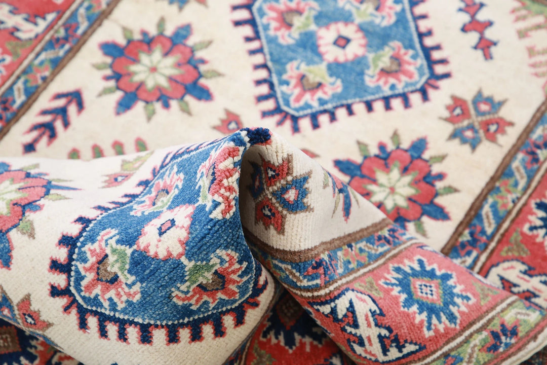 Afghan Kazak Rug 2' 10" x 4' 11" Hand-Knotted | No. AT22998