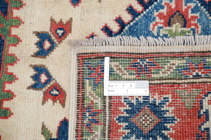Afghan Kazak Rug 2' 10" x 4' 11" Hand-Knotted | No. AT22998