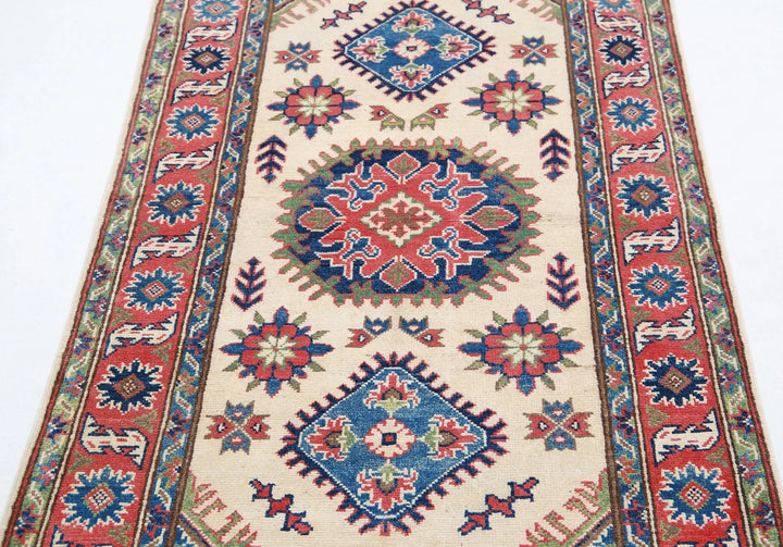Afghan Kazak Rug 2' 10" x 4' 11" Hand-Knotted | No. AT22998