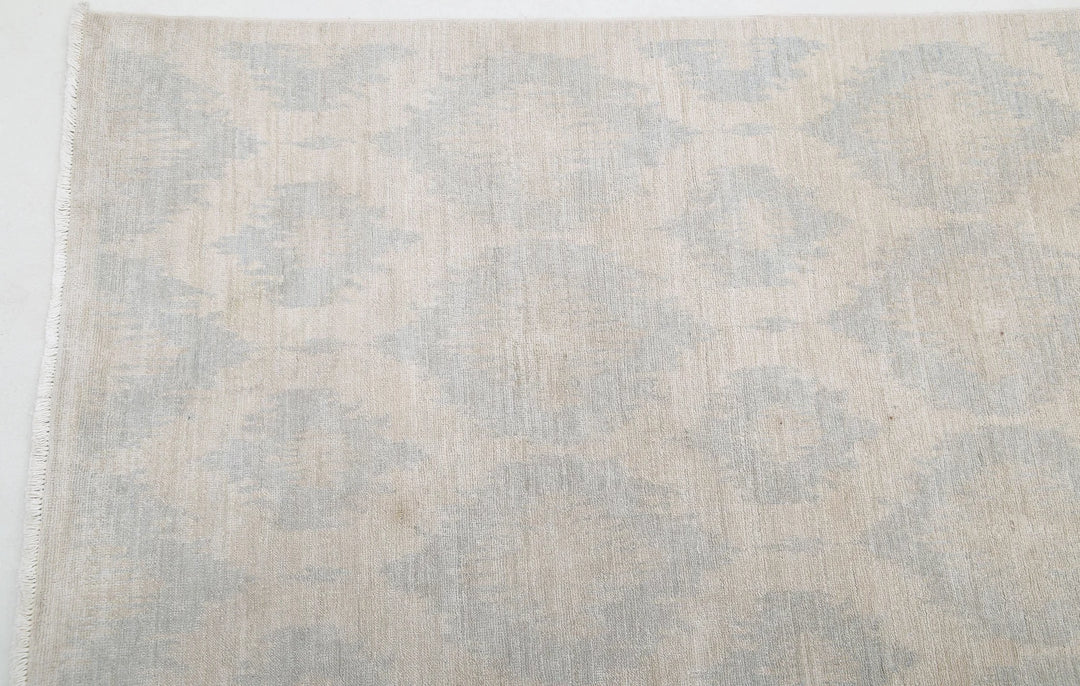 Ivory Afghan Serenity Rug 12' 6" x 17' 1" Hand-Knotted | No. AT23025