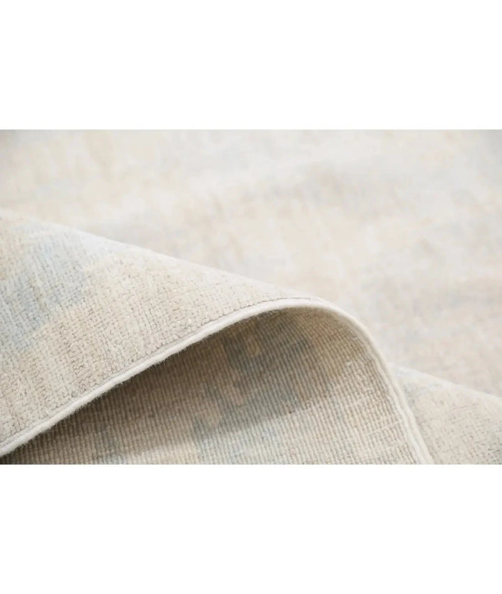 Ivory Afghan Serenity Rug 12' 6" x 17' 1" Hand-Knotted | No. AT23025