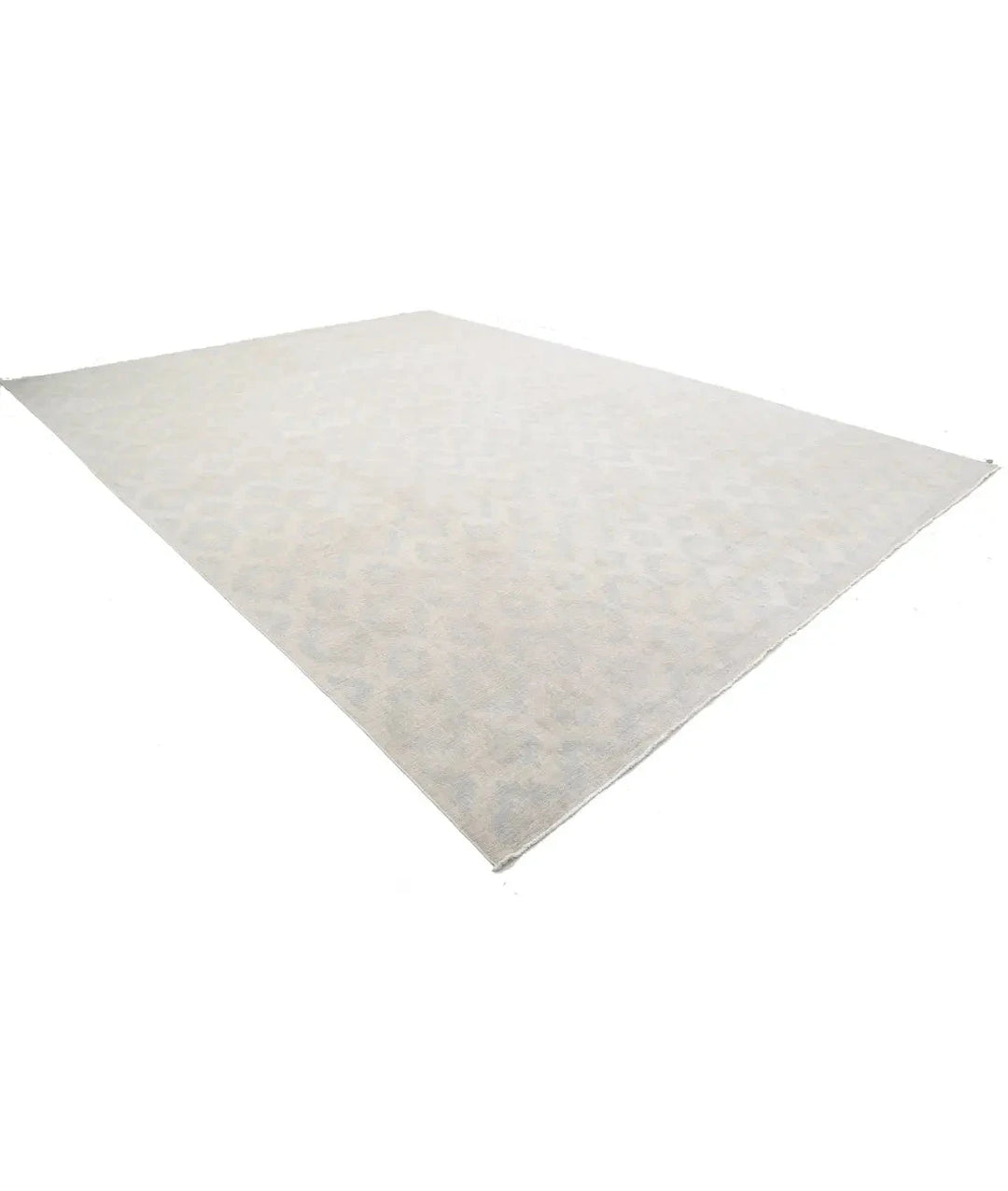 Ivory Afghan Serenity Rug 12' 6" x 17' 1" Hand-Knotted | No. AT23025