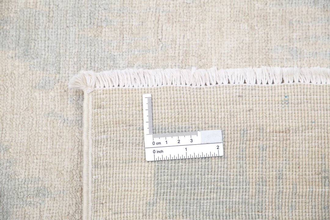 Ivory Afghan Serenity Rug 12' 6" x 17' 1" Hand-Knotted | No. AT23025