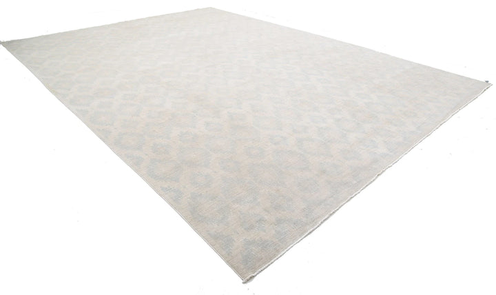 Ivory Afghan Serenity Rug 12' 6" x 17' 1" Hand-Knotted | No. AT23025