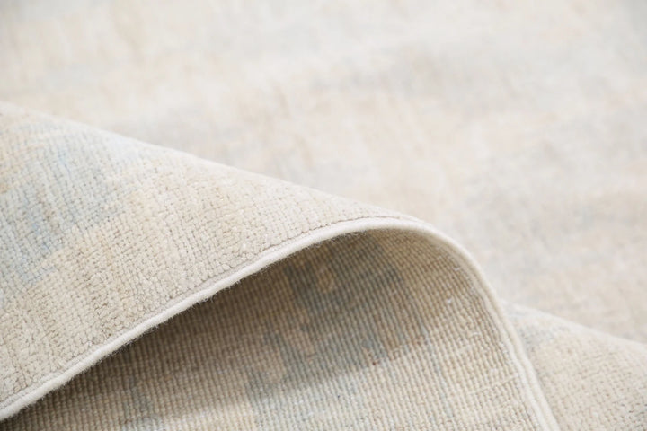 Ivory Afghan Serenity Rug 12' 6" x 17' 1" Hand-Knotted | No. AT23025