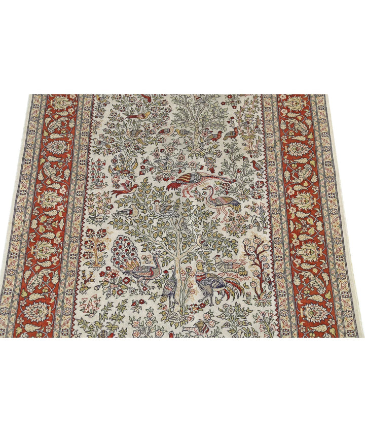 Chinese Hereke Rug 2' 7" x 3' 11" Hand-Knotted | No. AT23313