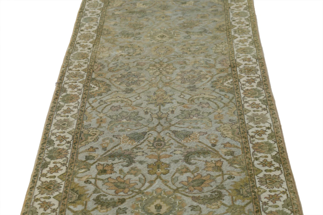 Grey Ivory Indian Ziegler Rug 2' 8" x 11' 8" Hand-Knotted | No. AT23332