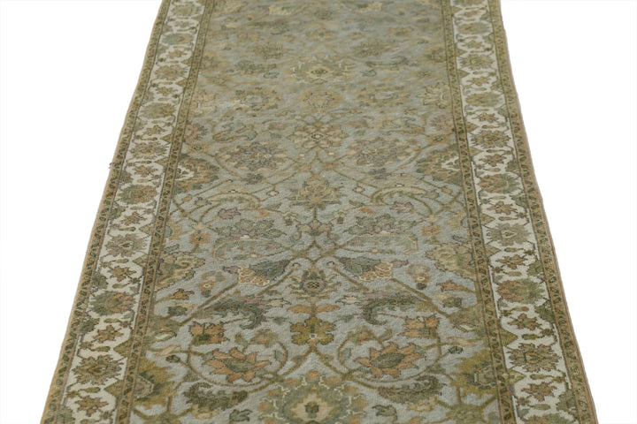 Grey Ivory Indian Ziegler Rug 2' 8" x 11' 8" Hand-Knotted | No. AT23332