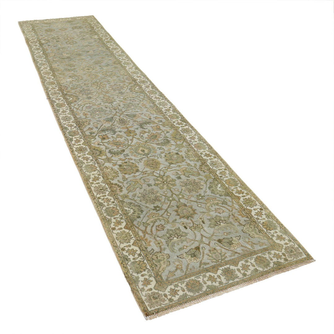 Grey Ivory Indian Ziegler Rug 2' 8" x 11' 8" Hand-Knotted | No. AT23332