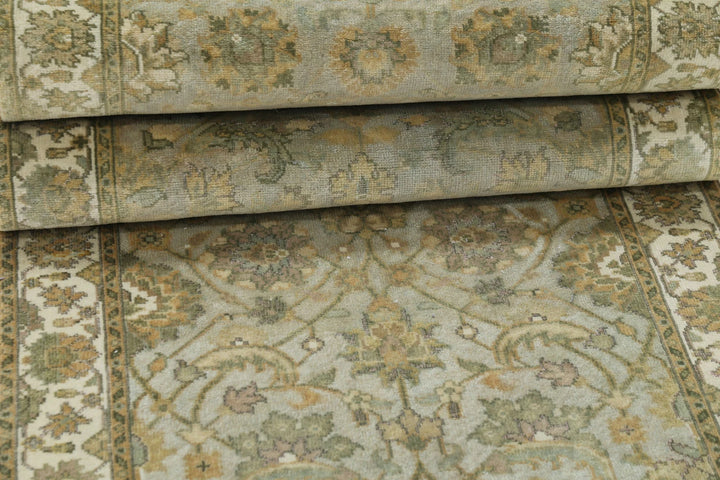 Grey Ivory Indian Ziegler Rug 2' 8" x 11' 8" Hand-Knotted | No. AT23332