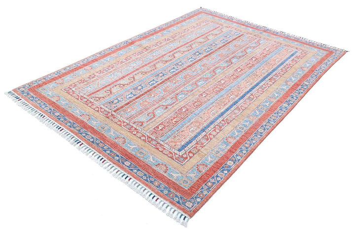 Afghan Shaal Rug 5' 7" x 7' 11" Hand-Knotted | No. AT23404