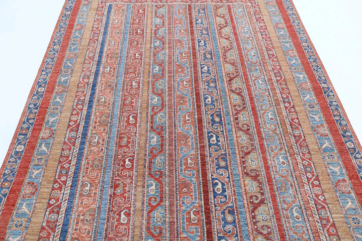 Afghan Shaal Rug 5' 7" x 7' 11" Hand-Knotted | No. AT23404
