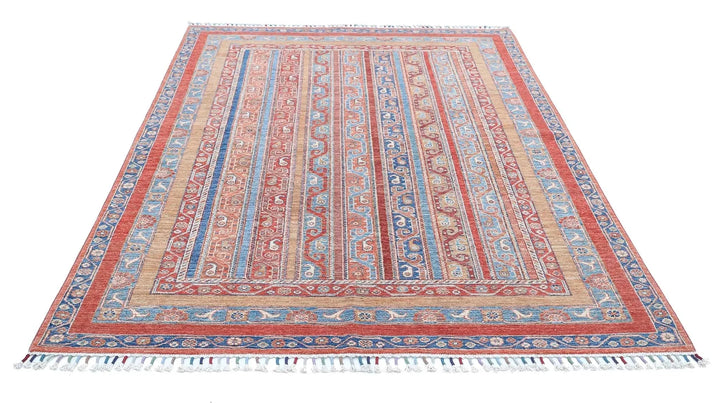 Afghan Shaal Rug 5' 7" x 7' 11" Hand-Knotted | No. AT23404