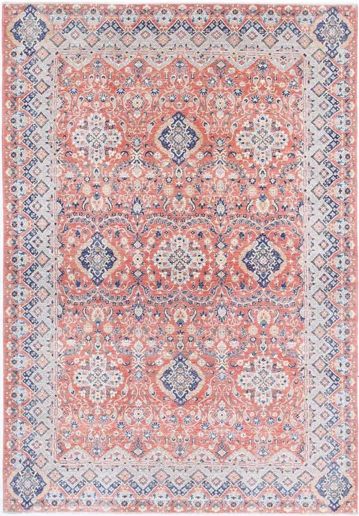 Afghan Ziegler Rug 5' 11" x 8' 10" Hand-Knotted | No. AT23680