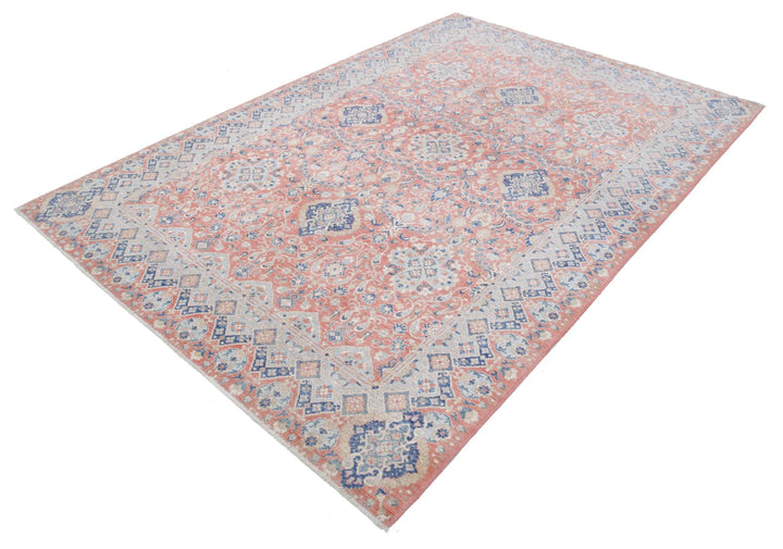 Afghan Ziegler Rug 5' 11" x 8' 10" Hand-Knotted | No. AT23680