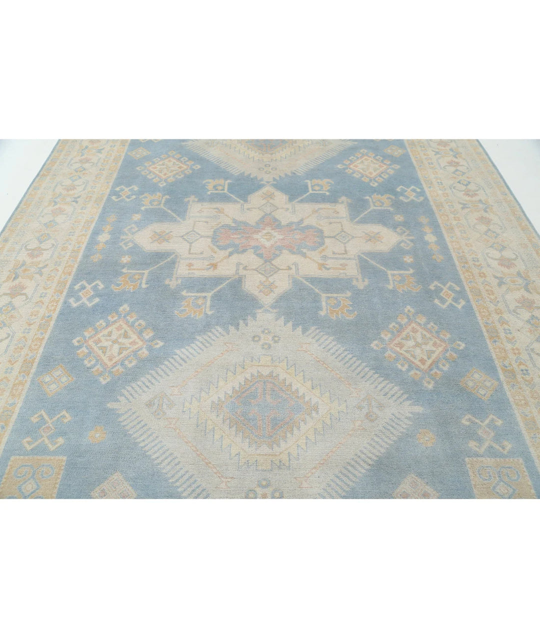 Afghan Kazak Rug 8' 9" x 11' 9" Hand-Knotted | No. AT23730