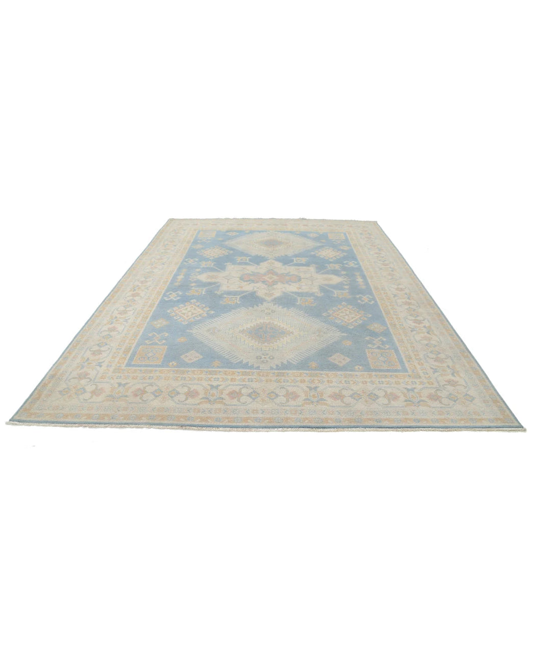 Afghan Kazak Rug 8' 9" x 11' 9" Hand-Knotted | No. AT23730