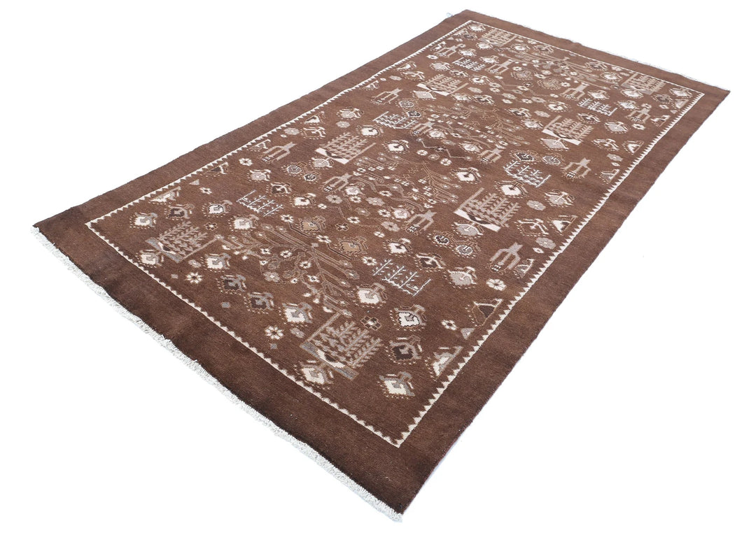 Persian Gabbeh Rug 4' 9" x 9' 0" Hand-Knotted | No. AT23840