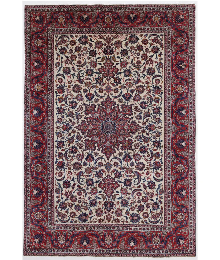 Persian Isfahan Rug 7' 4" x 11' 1" Hand-Knotted | No. AT23909