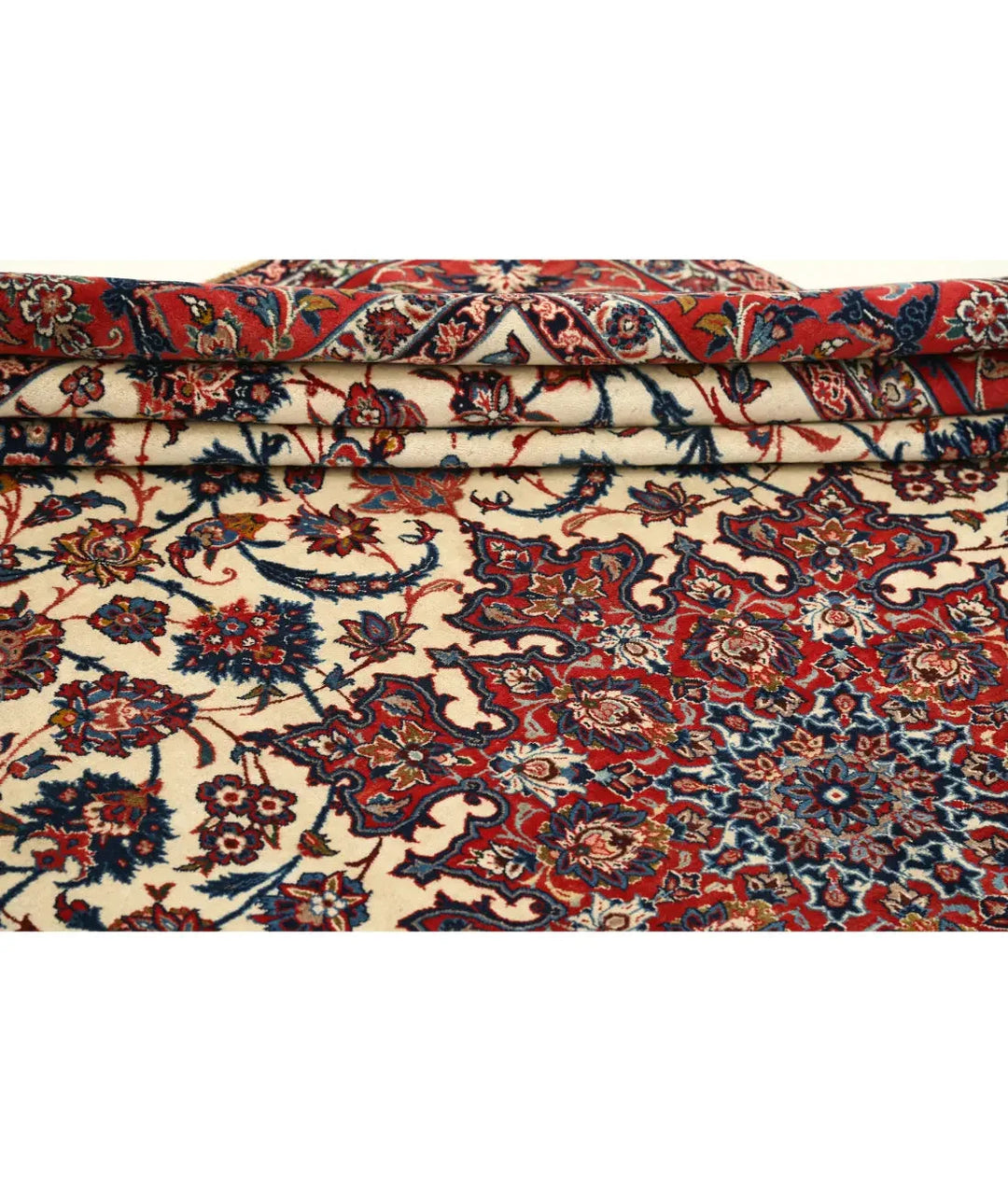 Persian Isfahan Rug 7' 4" x 11' 1" Hand-Knotted | No. AT23909