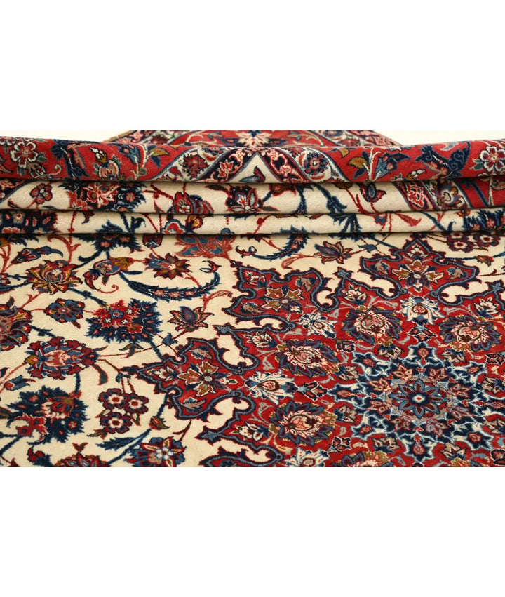 Persian Isfahan Rug 7' 4" x 11' 1" Hand-Knotted | No. AT23909